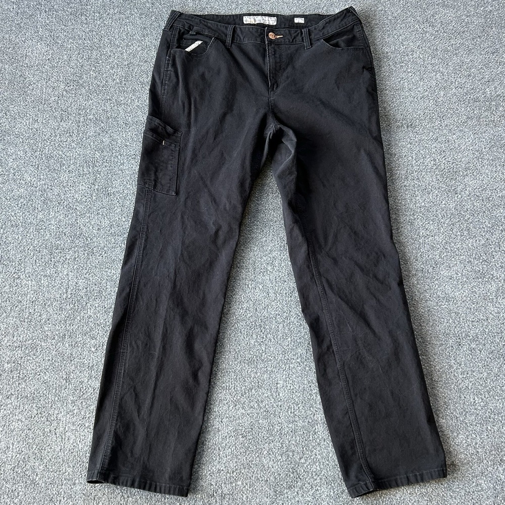 Ariat Pants Womens 16W Long Black Prefect Rise Straight Tough Stretch 40 X 34